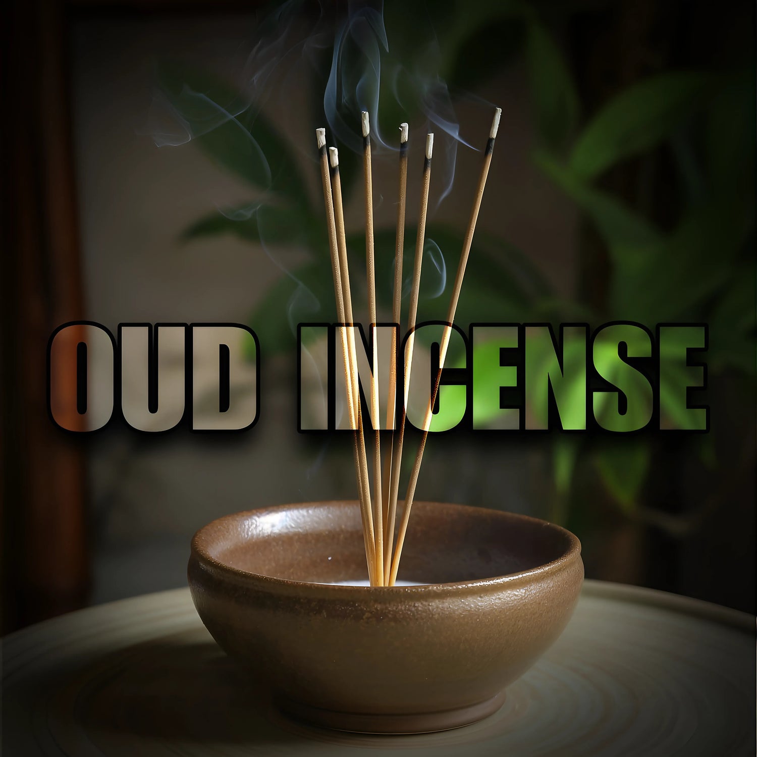 "Natural oud incense, premium incense, aromatherapy, relaxing fragrance, home scent, meditation, stress relief, traditional incense, soothing aroma, wellness."

