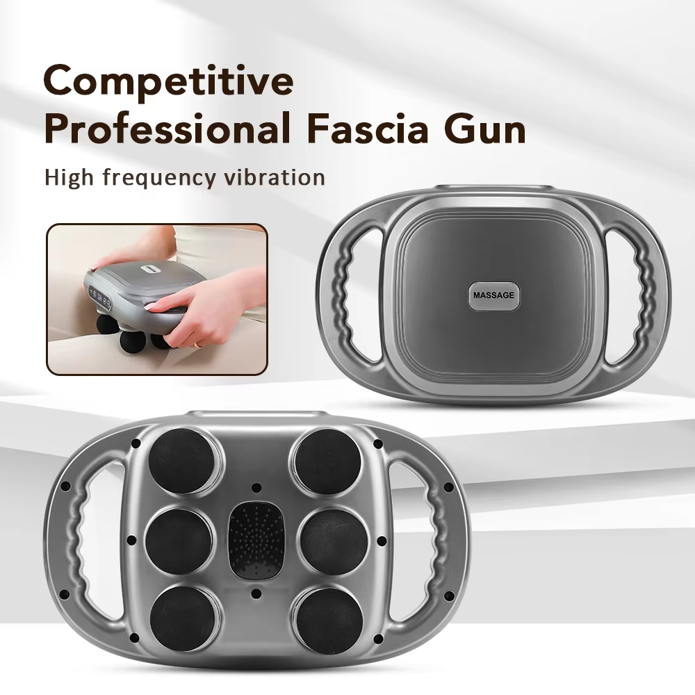 Aymor Six-Head Vibration Massager provides powerful deep tissue relief with six interchangeable heads for targeted muscle relaxation and pain relief. Perfect for post-workout recovery, this ergonomic, portable massager offers adjustable speed settings to suit individual needs, promoting improved blood circulation and reduced muscle soreness. Its long-lasting battery and lightweight design make it easy to carry and use at home, gym, or while traveling, delivering comprehensive whole-body muscle care